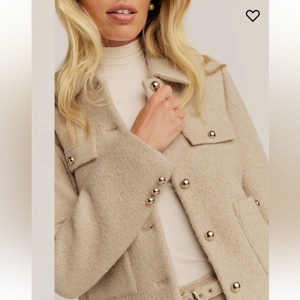 NWT Reformation Marin Jacket in Cream Size X Small - Picture 2 of 5